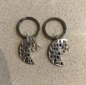 Silver Art Clay Key rings. Jewellery Making Party in Hampshire