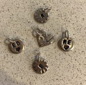 Silver Clay Charms made at Jewellery making party
