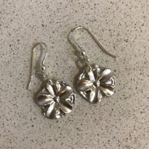 Silver Clay Earrings Made at a Jewellery making party in Hampshire